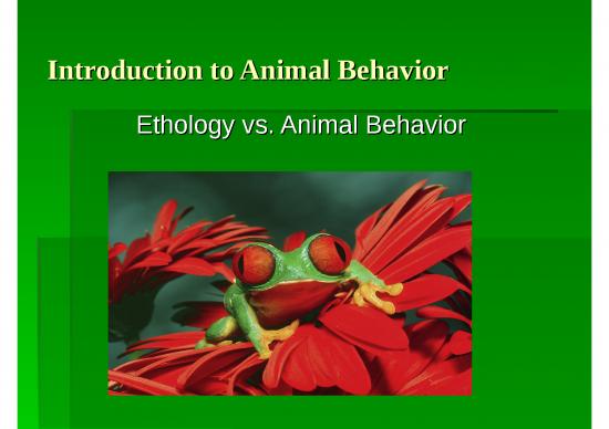 picture1_Behavior Ppt 79023 | Introduction To Animal Behavior