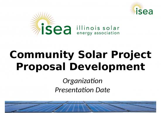 picture Solar Power Ppt 78941 | Isea Community Solar Proposal Development Presentation 7 7 17