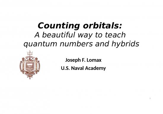 picture Quantum Theory Ppt 78845 | Joe Lomax Counting Orbitals Part 1