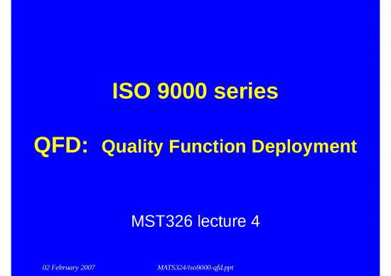picture1_Quality Ppt 78326 | Mst326 4 Iso9000 Qfd