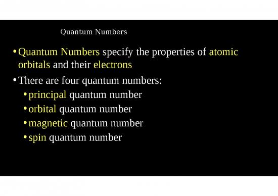 picture Quantum Theory Ppt 78824 | Quantum Numbers And Electronic Configuration