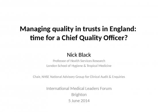 picture Managing Quality Ppt 78897 | Sess 1 Nick Black