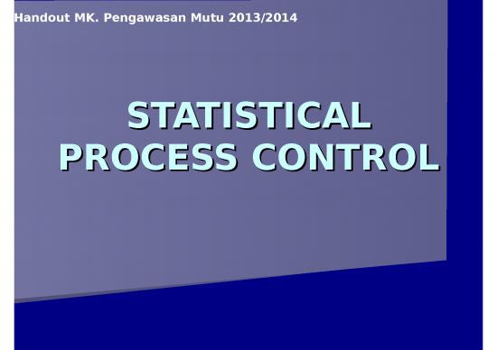 Slideshare Management 77381 | Statistical Process Control