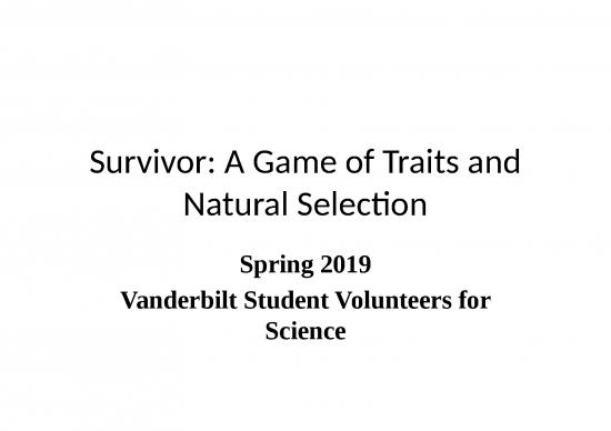 picture Natural Selection Ppt 78445 | Survivor Spring 2019 Final
