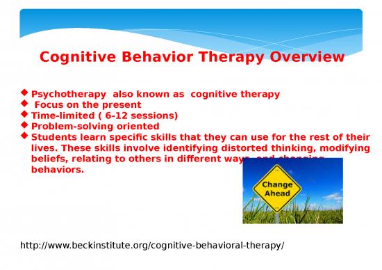 Behavior Ppt 78666 | Abcs Of Cbt ( Fall 2014)