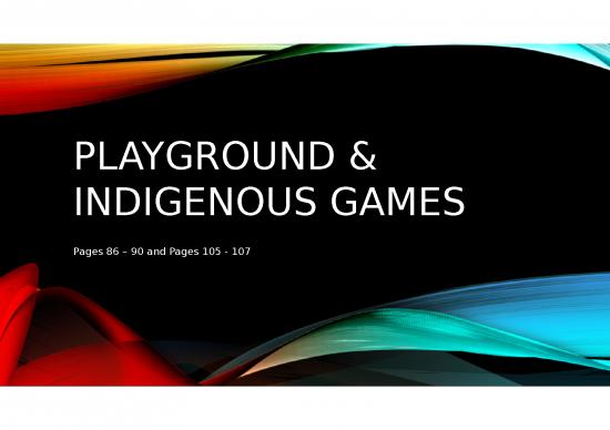 picture Ppt Games 80079 | 4 Playground Indigenous Games