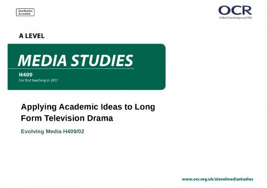 picture Powerpoint Slide Ideas 80299 | 523305 Applying Academic Ideas To Long Form Tv Drama