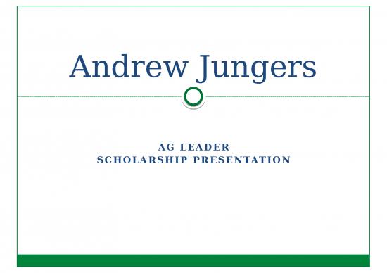 picture_Agriculture Presentation Pdf 80060 | Andrew Jungers Scholarship Presentation 2011