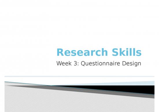 picture Types Of Questionnaire Ppt 80530 | Autumn Week 3   Questionnaire Design   2012 Tutor Version
