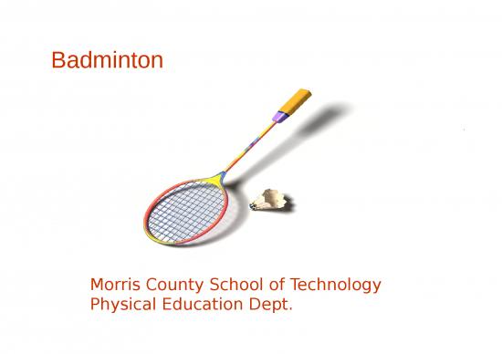 picture Sport Ppt 80566 | Badminton Ppt