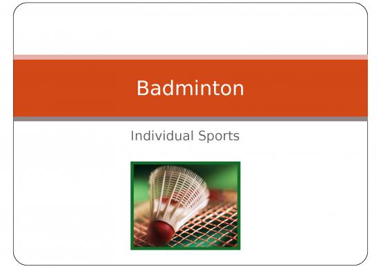 picture_Sport Ppt 80588 | Badmintonppt