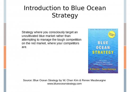 picture Strategy Slides 79336 | Blue Ocean Strategy En