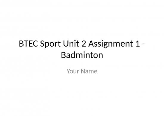 picture_Fitness Ppt 80516 | Btec Sport Unit 2 Assignment 1 Badminton