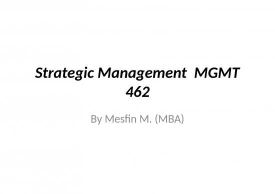 picture Strategic Management Ppt 79543 | Chapter One