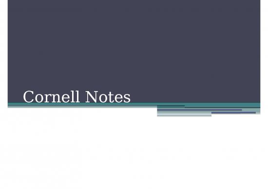 picture Lecture Ppt 81313 | Cornell Notes