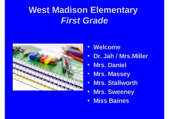 picture1_Curriculum Night  First Grade