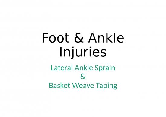 picture1_Types Of Sports Ppt 81018 | Foot And Ankle Injuries Lateral Ankle Sprain And Basket Weave Taping L9 Pp