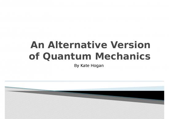 picture Quantum Mechanics Ppt 79154 | Hogan An Alternative Version Of Quantum Mechanics