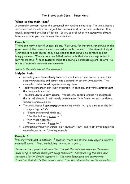 picture1_Cold Reading Pdf 80309 | Main Idea Hints