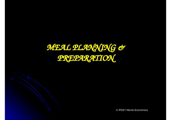 picture Nutrition Ppt 81246 | Meal Planning And Preparation