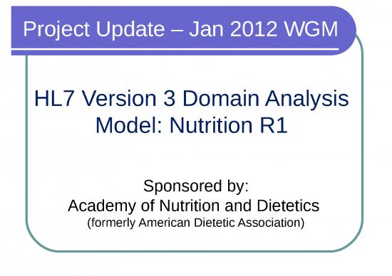 picture_Nutrition Ppt 81004 | Nutrition Orders Project Update Wgmjan2012 20120116