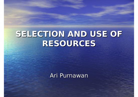 picture1_Selection And Use Of Resources