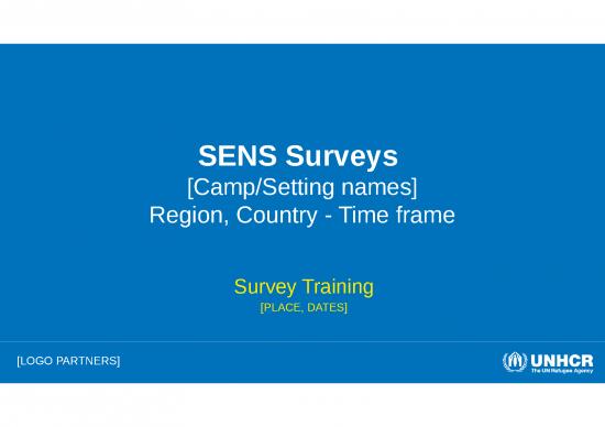 picture_Survey Ppt 80515 | Sens V3 Survey Training Session 3 Sampling Survey Teams Field Procedures Vf