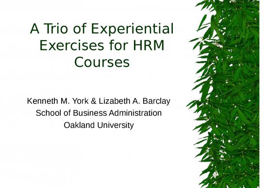 picture Powerpoint Exercises 80344 | Trio Of Experiential Exercises For Hrm Courses