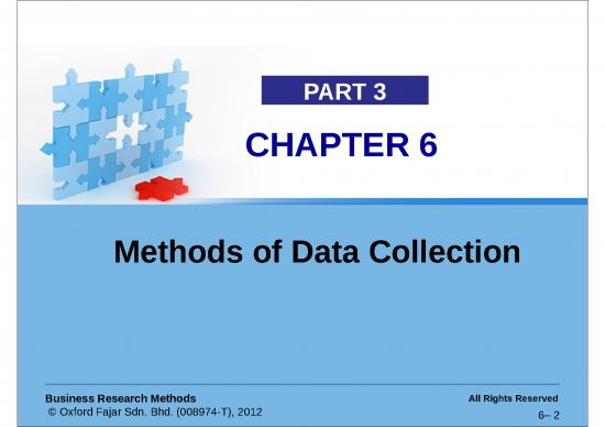 Sample Collection Ppt 80460 | Chapter 6 Methods Of Data Collection