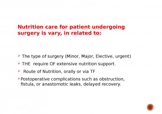 Nutrition Ppt 80816 | Nutrition In Surgical Patient Copy