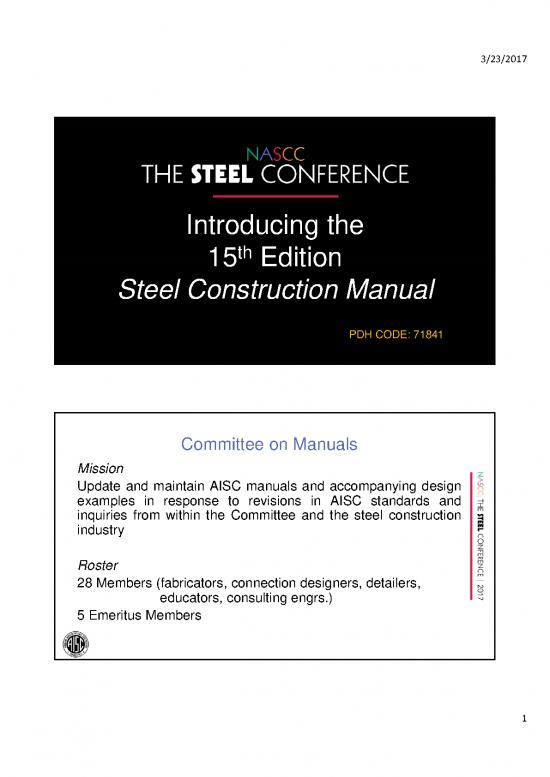 picture_Steel Construction Manual 84063 | 2017 Nascc Intro 15ed Manual