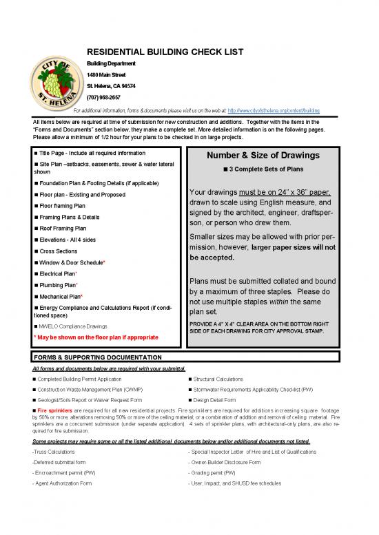 picture Building Pdf 84199 | 31 Res Building Checklist   Residential 092216