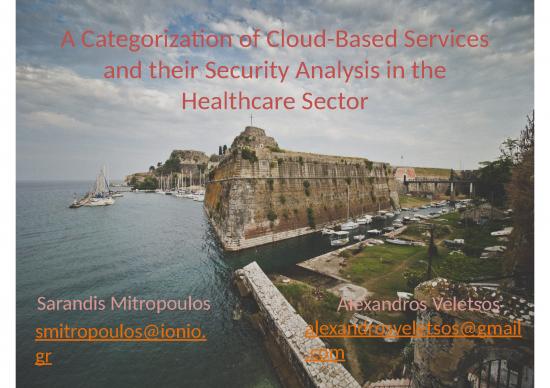picture Cloud Computing Ppt 82611 | A Categorization Of Cloud Based Services And Their Security Analysis In The Healthcare Sectomitropoulos Veletsos