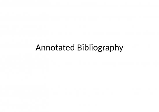 Annotated Bibliography Ppt 81906 | Annotated Bib Ppt