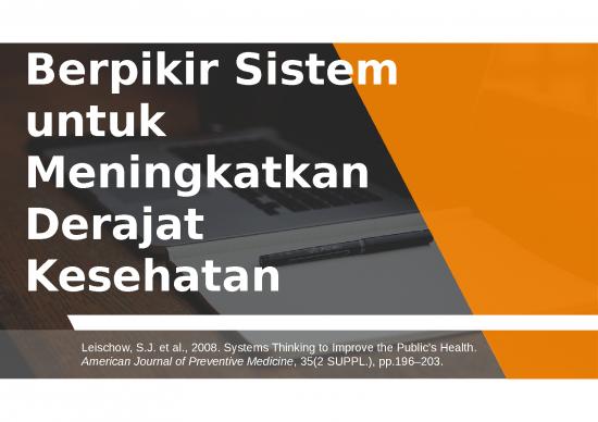 picture Health Ppt 82801 | Berpikir Sistem Untuk Meningkatkan Kesehatan Masyarakat