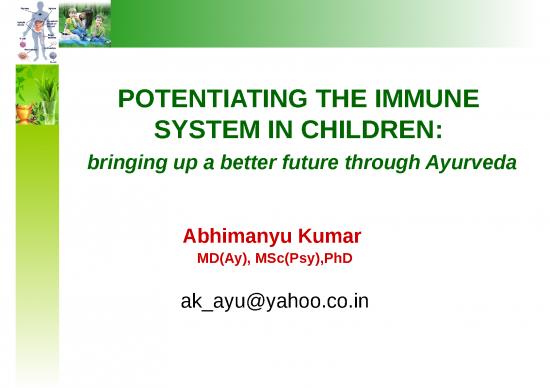 picture Ayurveda Powerpoint 83049 | Boosting Immunity Children