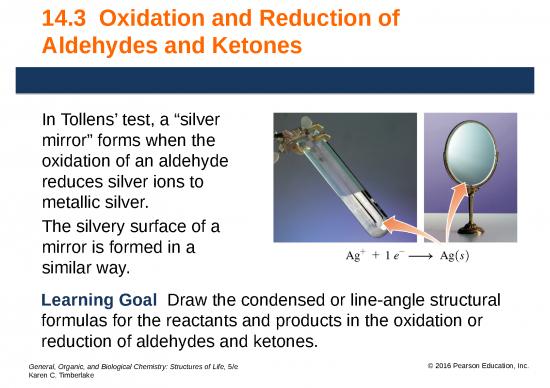 picture_Ch14 3 Oxidation And Reduction Of Aldehydes And Ketones Gob Structures 5th Ed