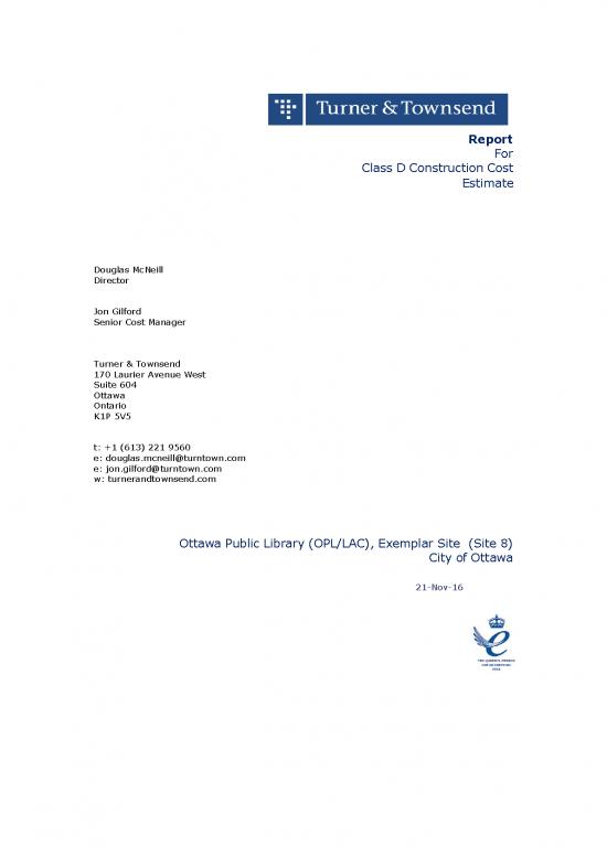 picture Construction Pdf 83806 | Doc 10 Report For Class D Construction Cost Estimate Final S