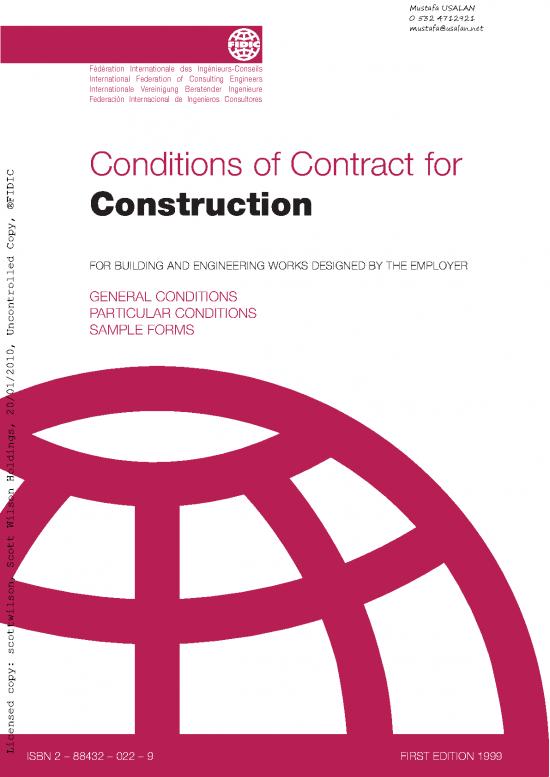 picture_Building Pdf 83826 | Fidic   Conditions Of Contract For Construction For Building And Engineering Works Designed By The Employer (1999)