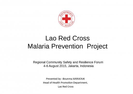 picture Health Ppt 83041 | Lrc Health Malaria Projeccsrf 4 6 August