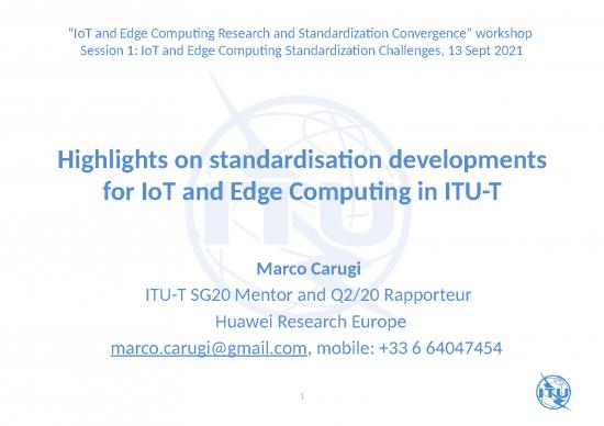 picture_Marco Carugi Highlights On Itu T Activities Presented