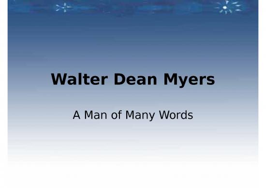 picture Biography Ppt 81845 | Myers  A Man Of Many Words