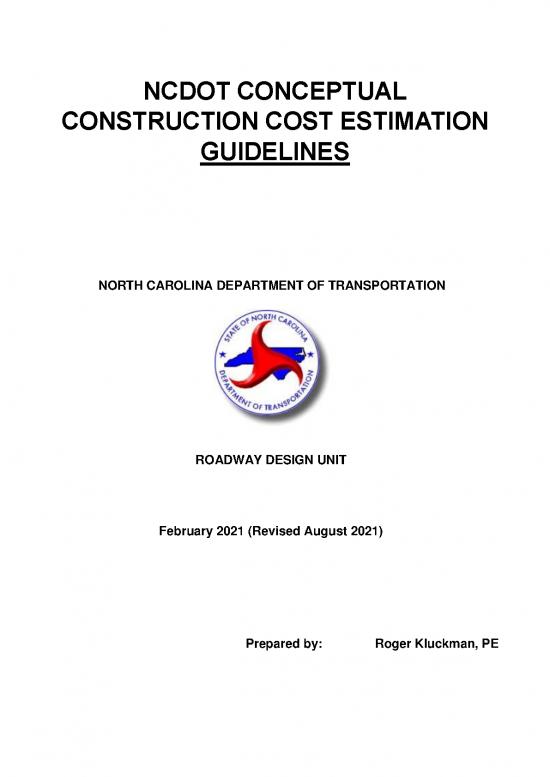 picture_Sample Contract For Construction 83618 | Ncdot Conceptual Construction Cost Estimation Guidelines