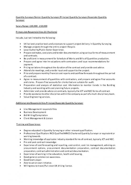 picture_Quantity Surveyor Pdf 84119 | Nycc Quantity Surveyor Senior Principal Associate Qs Job Advertisement