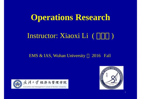 picture Operations Research Lecture Notes Ppt 82561 | Or Intro