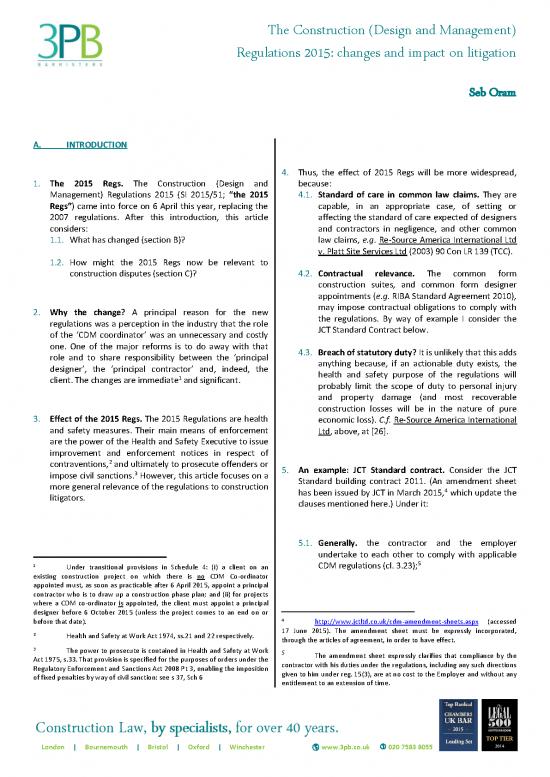 picture Construction Pdf 84087 | Seb Oram   The 2015 Cdm Regulations Changes And Impact On Litigation