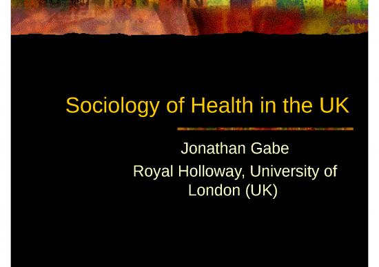 picture1_Health Ppt 82971 | Sociology Of Health In The Uk