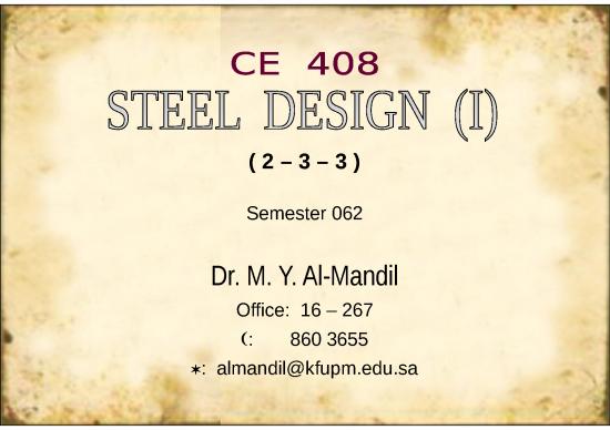 picture Steel Ppt 81998 | Steel Design Ce 408