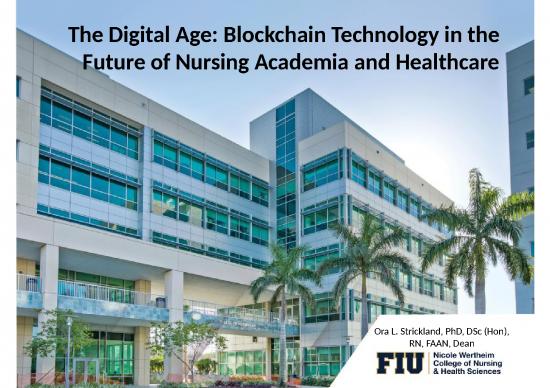 picture_Blockchain In Healthcare Ppt 83052 | Strickland 2018 Blockchain Technology In Nursing