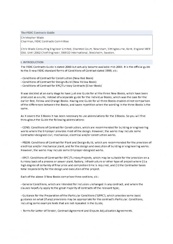 picture Sample Contract For Construction 83748 | The Fidic Contracts Guide